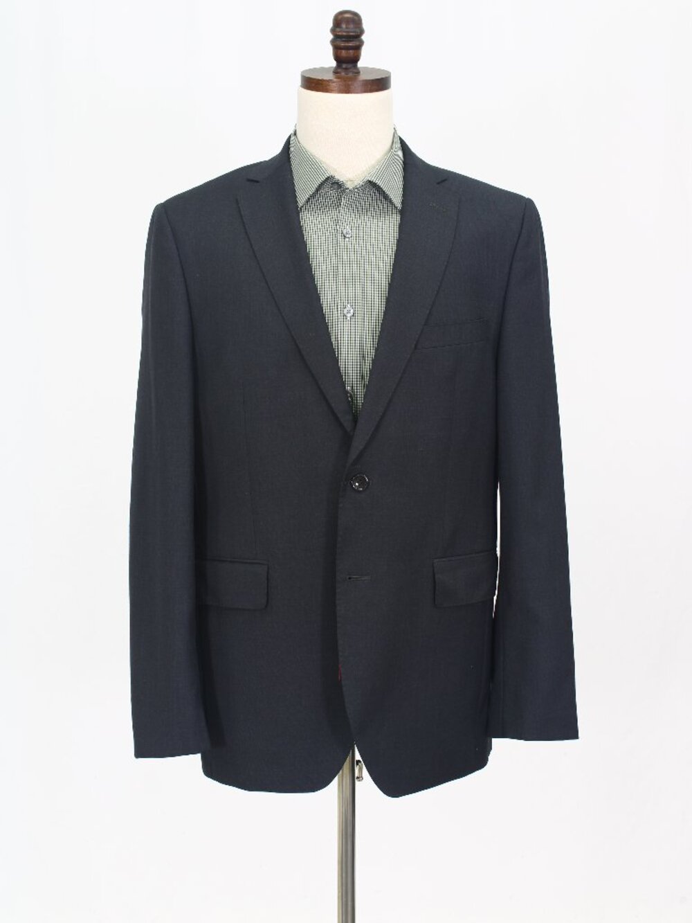 Lancerto 42L Gray Blazer Sport Coat Jacket 2-Button Solid W565